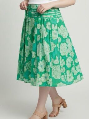 Lapis Floral Skirt, XL, All cotton, soft